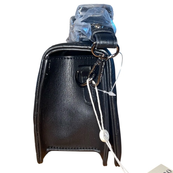 NWT-Valentino Orlandi quilted crossbody black vegan leather bag. - Picture 3 of 14